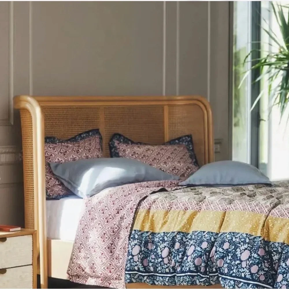 Anthropologie Megura Cream Queen Duvet Bedding Set